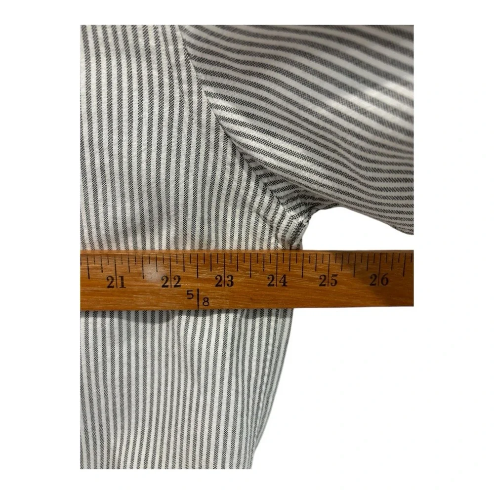 Woods Woods Shirt‎ Mens XL Gray White Striped Oxford Extra Large Long Sleeve